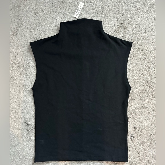 Madewell Funnelneck Cropped Muscle Tee True Black Size XS - Picture 3 of 9